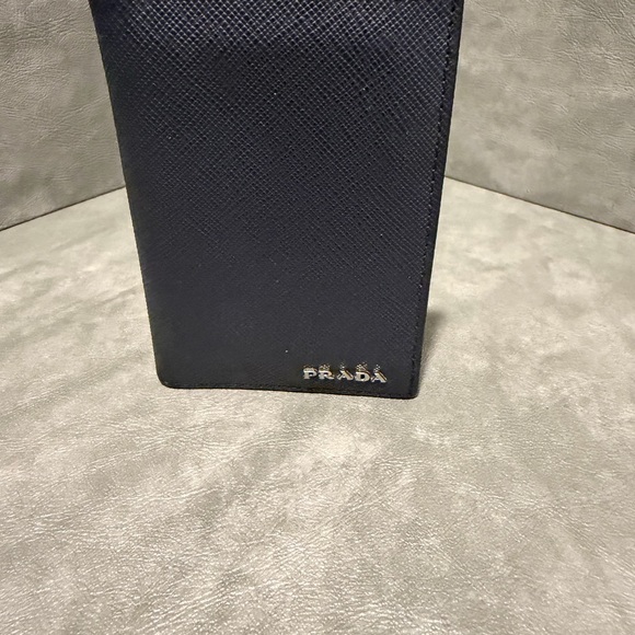 Prada Saffiano Bicolor Black Card Holder Made in Italy - Picture 10 of 11